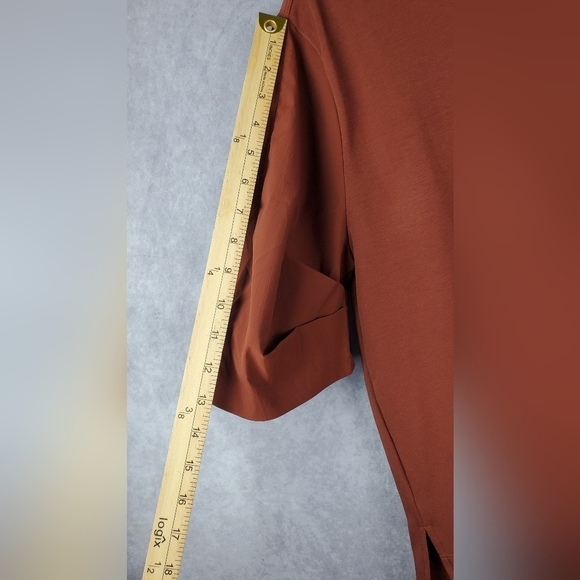 Athleta Hybrid Harlow Cotton Chocolate‎ Brown Short Sleeve Women's Tee Size SP - Picture 6 of 10